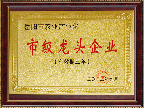 2012年岳阳市农业产业化市级龙头企业